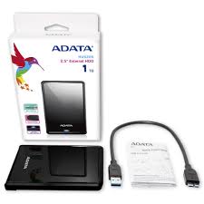 ADATA 1TB HV620S USB3.1 Slim 0.5 in 2.5-inch Disco Duro Portátil Negro